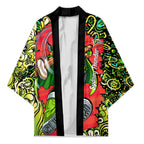 Personalized Sydney Thunder Cricket Kimono Hippie Psychedelic Pattern Vibrant Mandala Art Style