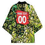 Personalized Sydney Thunder Cricket Kimono Hippie Psychedelic Pattern Vibrant Mandala Art Style