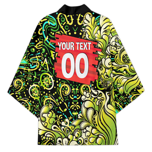 Personalized Sydney Thunder Cricket Kimono Hippie Psychedelic Pattern Vibrant Mandala Art Style