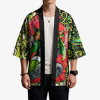 Personalized Sydney Thunder Cricket Kimono Hippie Psychedelic Pattern Vibrant Mandala Art Style