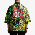 Personalized Sydney Thunder Cricket Kimono Hippie Psychedelic Pattern Vibrant Mandala Art Style