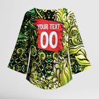Personalized Sydney Thunder Cricket Kimono Sleeve Blouse Hippie Psychedelic Pattern Vibrant Mandala Art Style