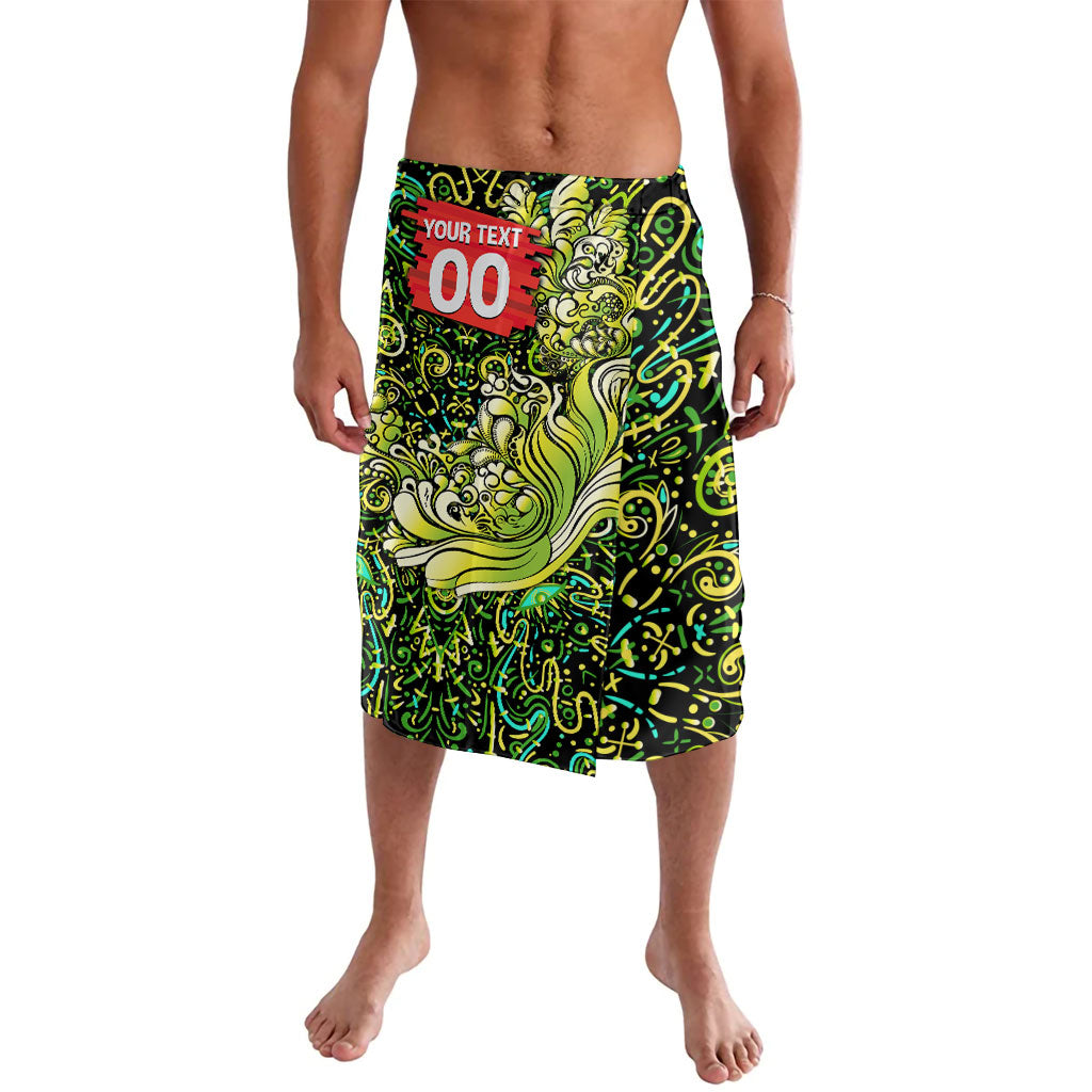 Personalized Sydney Thunder Cricket Lavalava Hippie Psychedelic Pattern Vibrant Mandala Art Style