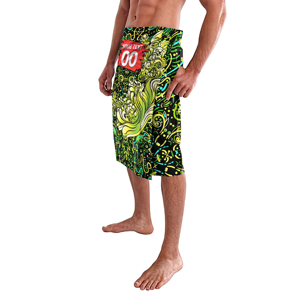 Personalized Sydney Thunder Cricket Lavalava Hippie Psychedelic Pattern Vibrant Mandala Art Style
