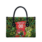 Personalized Sydney Thunder Cricket Leather Bag Hippie Psychedelic Pattern Vibrant Mandala Art Style