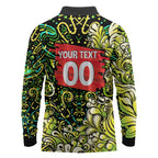 Personalized Sydney Thunder Cricket Long Sleeve Polo Shirt Hippie Psychedelic Pattern Vibrant Mandala Art Style