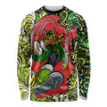 Personalized Sydney Thunder Cricket Long Sleeve Shirt Hippie Psychedelic Pattern Vibrant Mandala Art Style
