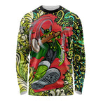 Personalized Sydney Thunder Cricket Long Sleeve Shirt Hippie Psychedelic Pattern Vibrant Mandala Art Style