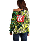 Personalized Sydney Thunder Cricket Off Shoulder Sweater Hippie Psychedelic Pattern Vibrant Mandala Art Style
