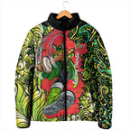 Personalized Sydney Thunder Cricket Padded Jacket Hippie Psychedelic Pattern Vibrant Mandala Art Style