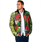 Personalized Sydney Thunder Cricket Padded Jacket Hippie Psychedelic Pattern Vibrant Mandala Art Style