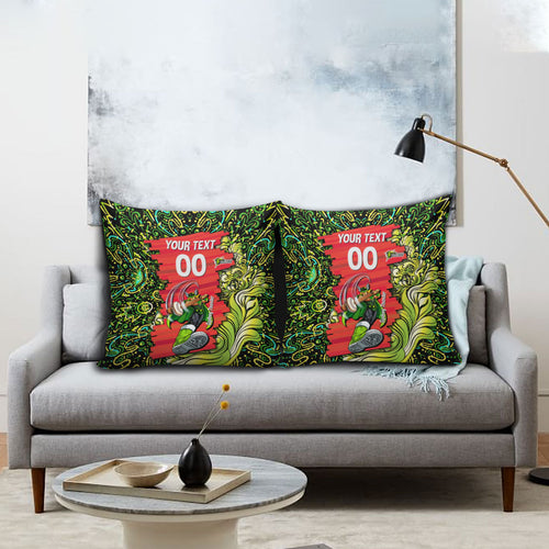 Personalized Sydney Thunder Cricket Pillow Cover Hippie Psychedelic Pattern Vibrant Mandala Art Style
