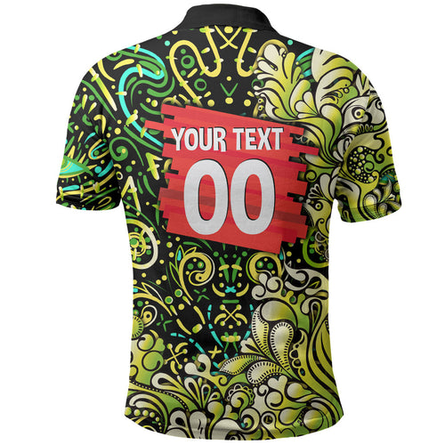 Personalized Sydney Thunder Cricket Polo Shirt Hippie Psychedelic Pattern Vibrant Mandala Art Style