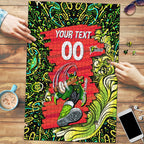 Personalized Sydney Thunder Cricket Puzzle Hippie Psychedelic Pattern Vibrant Mandala Art Style