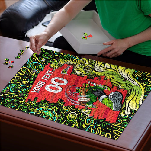 Personalized Sydney Thunder Cricket Puzzle Hippie Psychedelic Pattern Vibrant Mandala Art Style