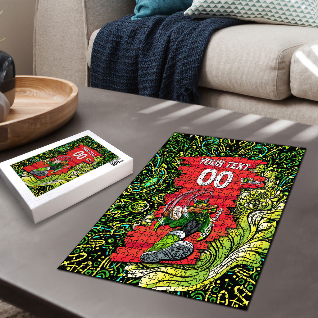 Personalized Sydney Thunder Cricket Puzzle Hippie Psychedelic Pattern Vibrant Mandala Art Style