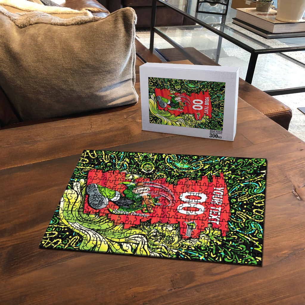 Personalized Sydney Thunder Cricket Puzzle Hippie Psychedelic Pattern Vibrant Mandala Art Style