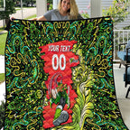 Personalized Sydney Thunder Cricket Quilt Hippie Psychedelic Pattern Vibrant Mandala Art Style