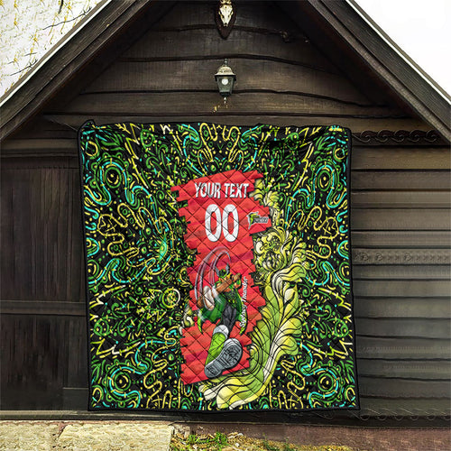 Personalized Sydney Thunder Cricket Quilt Hippie Psychedelic Pattern Vibrant Mandala Art Style
