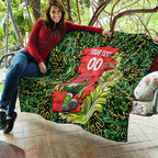 Personalized Sydney Thunder Cricket Quilt Hippie Psychedelic Pattern Vibrant Mandala Art Style