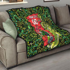 Personalized Sydney Thunder Cricket Quilt Hippie Psychedelic Pattern Vibrant Mandala Art Style