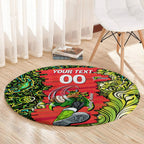 Personalized Sydney Thunder Cricket Round Carpet Hippie Psychedelic Pattern Vibrant Mandala Art Style