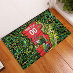 Personalized Sydney Thunder Cricket Rubber Doormat Hippie Psychedelic Pattern Vibrant Mandala Art Style