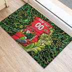 Personalized Sydney Thunder Cricket Rubber Doormat Hippie Psychedelic Pattern Vibrant Mandala Art Style