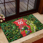 Personalized Sydney Thunder Cricket Rubber Doormat Hippie Psychedelic Pattern Vibrant Mandala Art Style