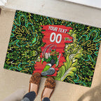 Personalized Sydney Thunder Cricket Rubber Doormat Hippie Psychedelic Pattern Vibrant Mandala Art Style