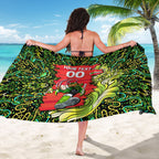 Personalized Sydney Thunder Cricket Sarong Hippie Psychedelic Pattern Vibrant Mandala Art Style