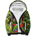 Personalized Sydney Thunder Cricket Sherpa Hoodie Hippie Psychedelic Pattern Vibrant Mandala Art Style