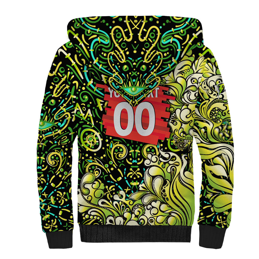 Personalized Sydney Thunder Cricket Sherpa Hoodie Hippie Psychedelic Pattern Vibrant Mandala Art Style