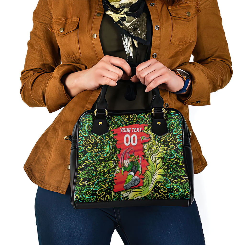 Personalized Sydney Thunder Cricket Shoulder Handbag Hippie Psychedelic Pattern Vibrant Mandala Art Style