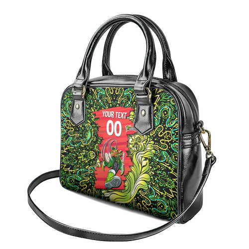 Personalized Sydney Thunder Cricket Shoulder Handbag Hippie Psychedelic Pattern Vibrant Mandala Art Style