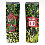Personalized Sydney Thunder Cricket Skinny Tumbler Hippie Psychedelic Pattern Vibrant Mandala Art Style