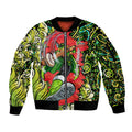 Personalized Sydney Thunder Cricket Sleeve Zip Bomber Jacket Hippie Psychedelic Pattern Vibrant Mandala Art Style
