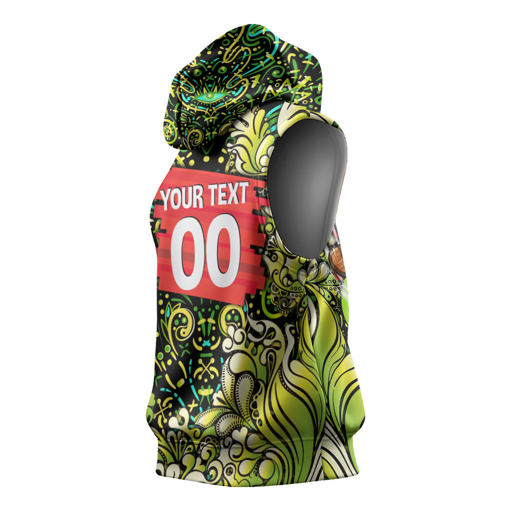 Personalized Sydney Thunder Cricket Sleeveless Hoodie Hippie Psychedelic Pattern Vibrant Mandala Art Style
