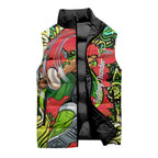 Personalized Sydney Thunder Cricket Sleeveless Puffer Jacket Hippie Psychedelic Pattern Vibrant Mandala Art Style