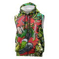 Personalized Sydney Thunder Cricket Sleeveless Zip Hoodie Hippie Psychedelic Pattern Vibrant Mandala Art Style