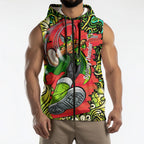Personalized Sydney Thunder Cricket Sleeveless Zip Hoodie Hippie Psychedelic Pattern Vibrant Mandala Art Style
