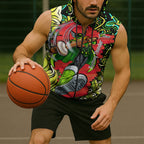 Personalized Sydney Thunder Cricket Sleeveless Zip Hoodie Hippie Psychedelic Pattern Vibrant Mandala Art Style