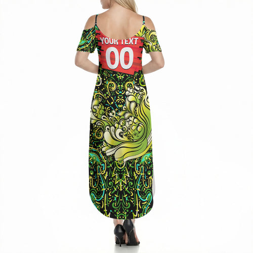 Personalized Sydney Thunder Cricket Summer Maxi Dress Hippie Psychedelic Pattern Vibrant Mandala Art Style