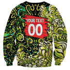 Personalized Sydney Thunder Cricket Sweatshirt Hippie Psychedelic Pattern Vibrant Mandala Art Style