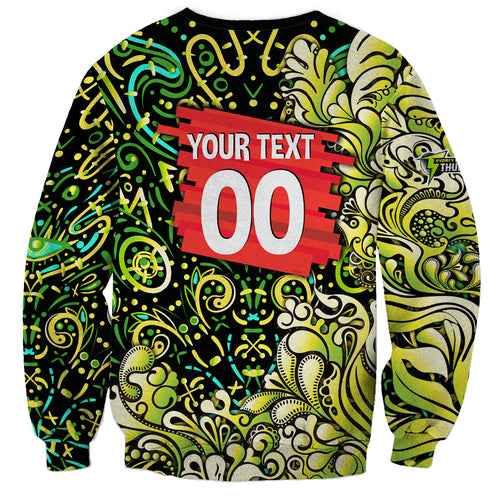 Personalized Sydney Thunder Cricket Sweatshirt Hippie Psychedelic Pattern Vibrant Mandala Art Style