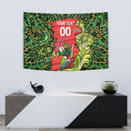 Personalized Sydney Thunder Cricket Tapestry Hippie Psychedelic Pattern Vibrant Mandala Art Style