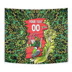 Personalized Sydney Thunder Cricket Tapestry Hippie Psychedelic Pattern Vibrant Mandala Art Style