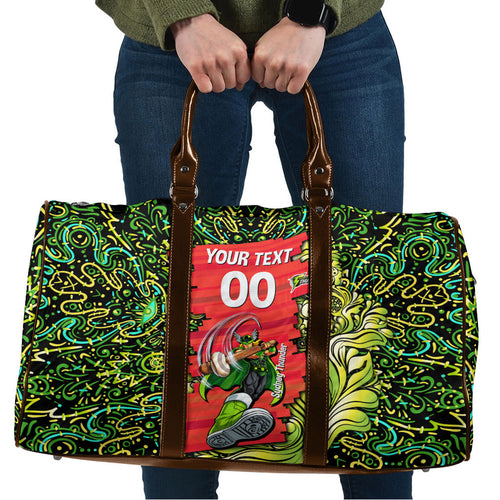Personalized Sydney Thunder Cricket Travel Bag Hippie Psychedelic Pattern Vibrant Mandala Art Style