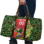 Personalized Sydney Thunder Cricket Travel Bag Hippie Psychedelic Pattern Vibrant Mandala Art Style