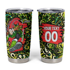 Personalized Sydney Thunder Cricket Tumbler Cup Hippie Psychedelic Pattern Vibrant Mandala Art Style